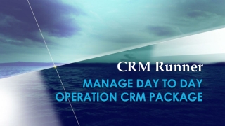 Manage day to day operation CRM package – CRM Runner