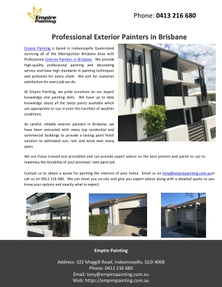 Professional Exterior Painters in Brisbane