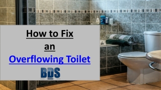 How To Fix Overflowing Toilet