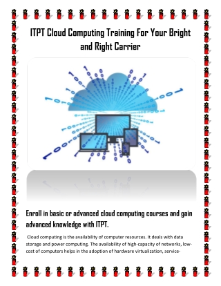 ITPT Cloud Computing Training Courses For Your Bright and Right Carrier