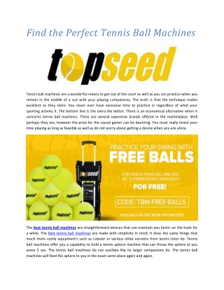 Shop best Tennis Ball Machines online – Top Seed Sports