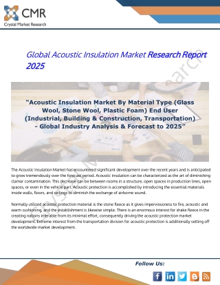 Acoustic Insulation Market