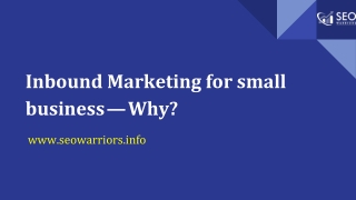 Inbound Marketing For Small Business
