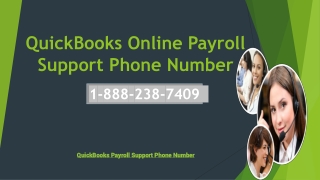 QuickBooks Online Payroll Support Phone Number 1-888-238-7409