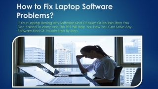 Do You Want To Fix Your Laptop Software by this PDF?