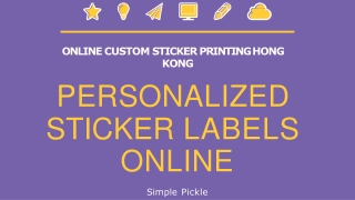 Personalized Sticker Labels Online | Simple Pickle