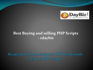 Readymade Clone Scripts | PHP Readymade Script | PHP Scripts