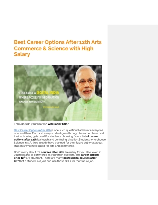 Best Career Options After 12th