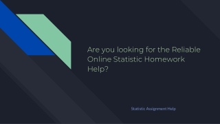 Statistics Assignment Help