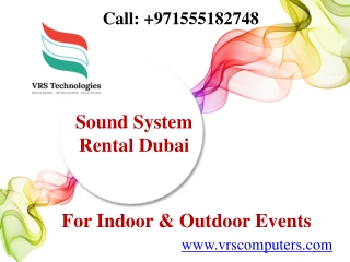 Sound System Rental Dubai - Sound and Light Rental in Dubai