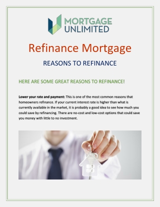 Refinance Mortgage | Online Mortgage - Mucloan