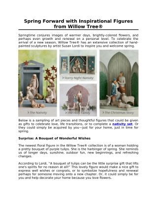 Spring Forward with Inspirational Figures from Willow Tree®