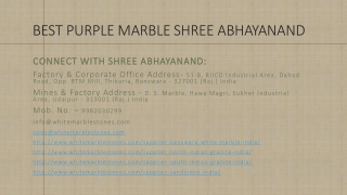 Best purple marble shree abhayanand