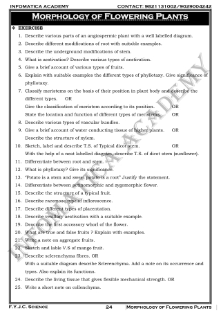 Morphology of Flowering Plants