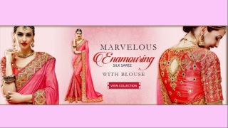Marvelous pure silk sarees with blouse at Mirraw