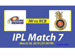 Today's Match IPL