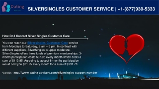 Silversingles Support 1(877)930-5333 Silversingles customer service