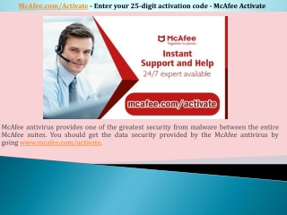 McAfee.com/Activate - Enter your 25-digit activation Keycode - McAfee Activate