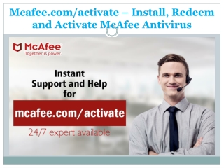mcafee.com/activate - Install, redeem and Activate McAfee Antivirus