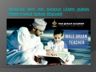 Male Quran Teacher