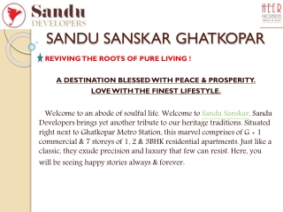 Sandu Sanskar New Project in Ghatkoper West, Price - Location map