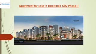 Apartment for Sale in Electronic City Phase 2