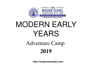 Modern Early Years Deepali adventure camp 2019