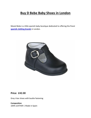 Buy D Bebe Baby Shoes in London