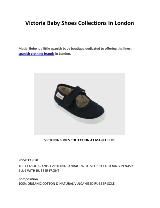 Victoria Baby Shoes Collections In London