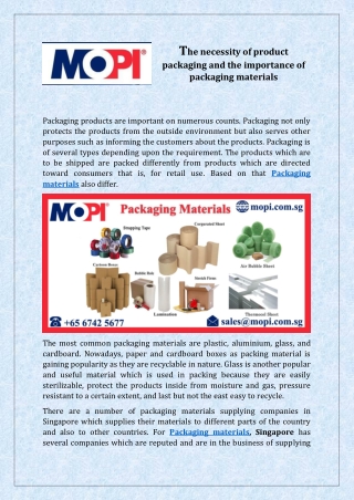 Packaging materials