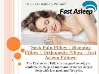Neck Pain Pillow | Sleeping Pillow | Orthopedic Pillow – Fast Asleep Pillows