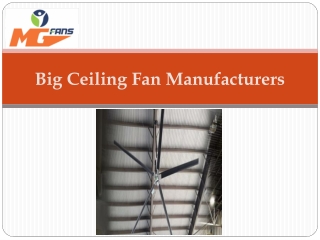 Big Ceiling Fan Manufacturers