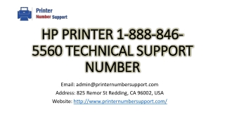 Hp Printer 1-888-846-5560 Technical Support Number