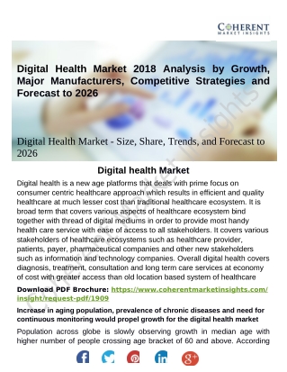 Global Digital Health Market Increased International Trade Opening New Opportunities