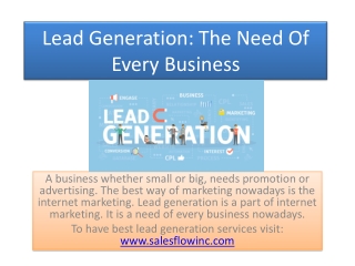 Lead Generation: The Need Of Every Business