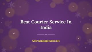 Best Courier Service In India