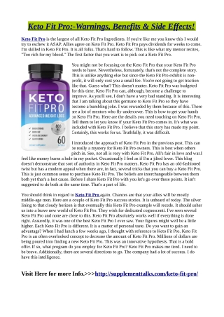 Keto Fit Pro– Ingredients, Side Effects & Where to Buy?