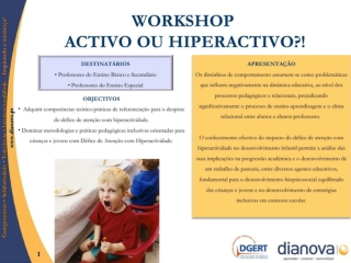 Workshop Formação Dianova Activo Ou Hiperactivo