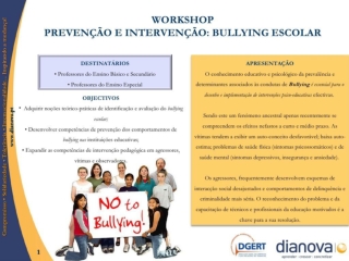 Workshop Dianova Formação Bullying