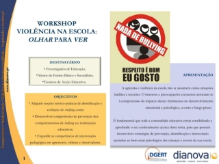 Workshop Formação Dianova Violencia na Escola