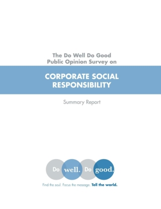 Do Well Do Good CSR Survey 2010