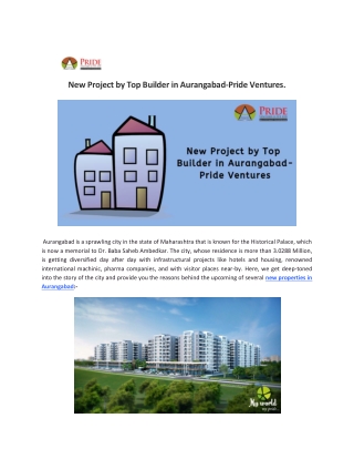 New Project by Top Builder in Aurangabad-Pride Ventures