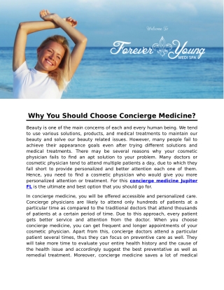 Why You Should Choose Concierge Medicine?