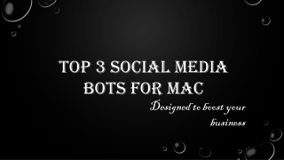Automation bots for mac