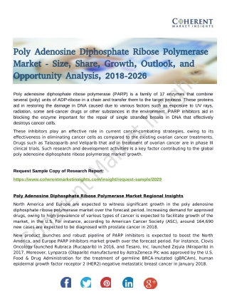 Poly Adenosine Diphosphate Ribose Polymerase Market Drivers is Responsible to for Increasing Market Share, Forecast 2026