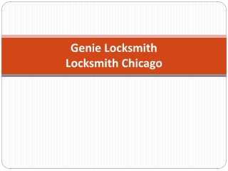 Locksmith Chicago - Genie Locksmith