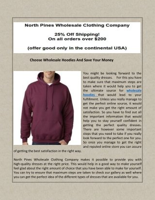 Choose Wholesale Hoodies And Save Your Money