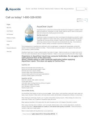 AquaClear Liquid - Effective on Many Common Pond Weeds