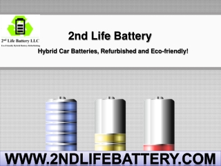 Get High-Quality Reconditioned Hybrid Car Batteries – 2nd Life Battery