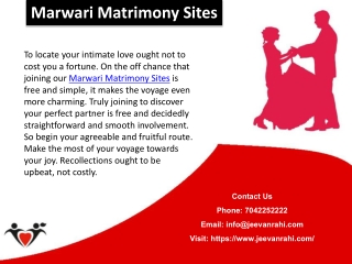 Marwari Matrimony Sites | Best Matchmaker Sites